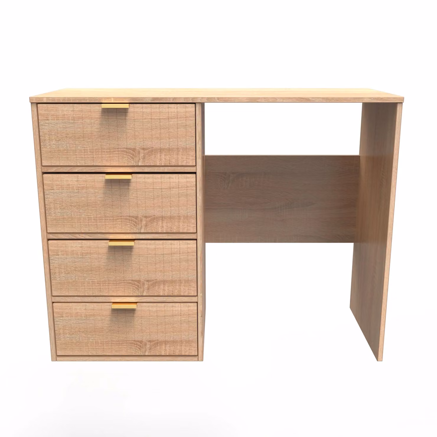 Ready Assembled 2 U Bexley 4 Drawer Vanity in Light Oak – 2