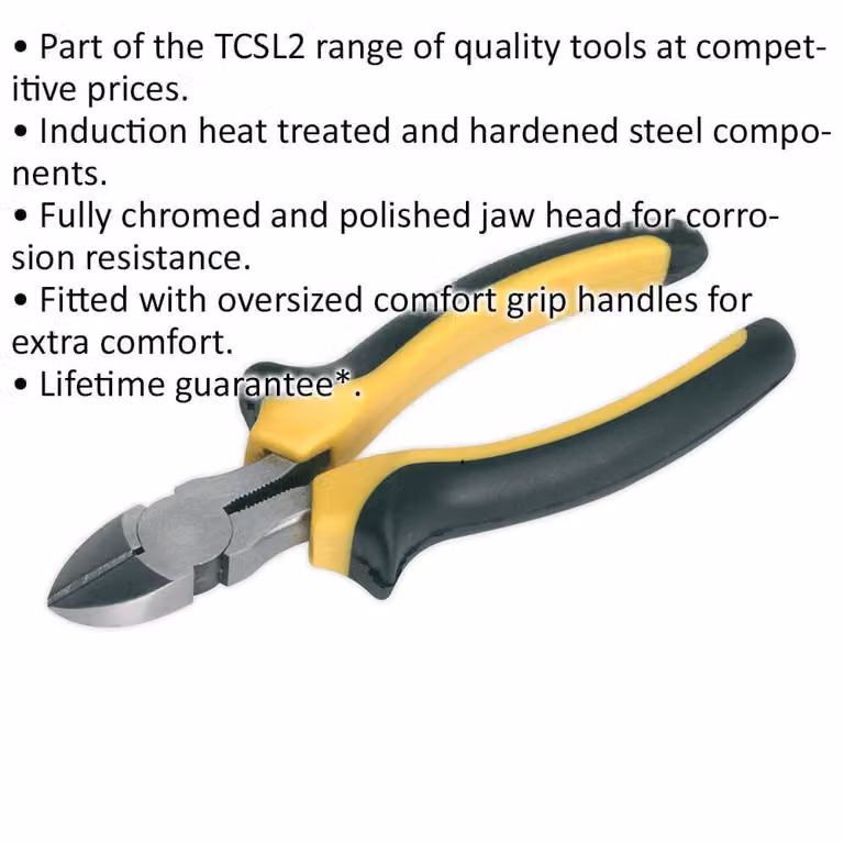 Loops 150mm Side-Cutting Pliers in Hardened Steel, Metallic Finish