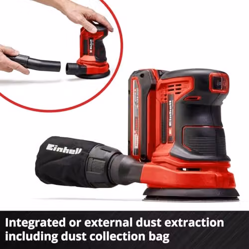Einhell Power X-Change 18V Cordless Random Orbital Sander in Red – 5