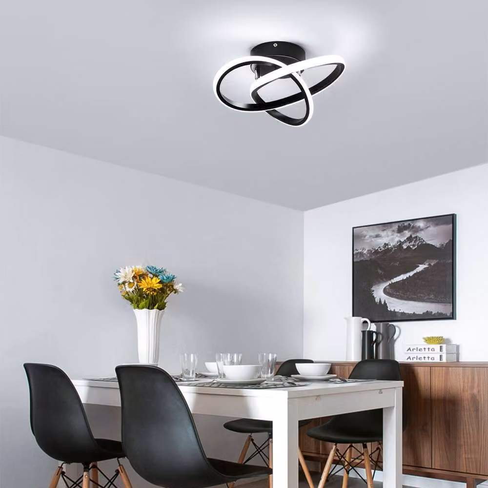 Pheashine Modern Black LED Ceiling Light, 30W Cool White, Diameter: 30 cm – 4