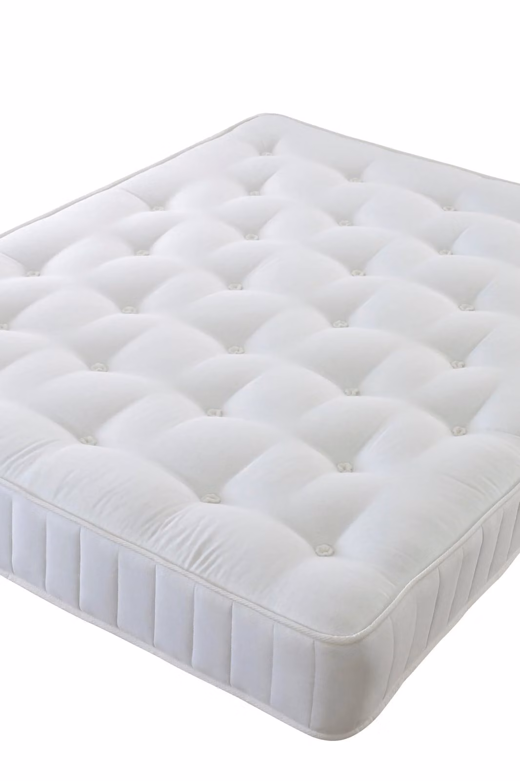 The Shire Bed Company White Classic Cotton Hypoallergenic Ortho Tufted Mattress, Super King, W: 200 cm x D: 200 cm – 2