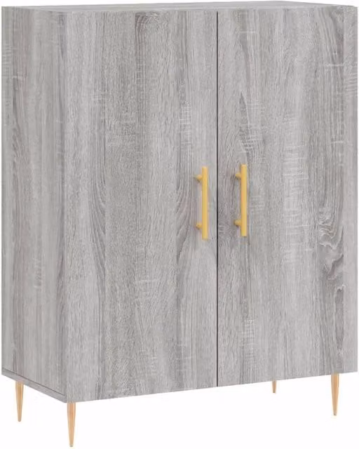 Berkfield Home Grey Sonoma Sideboard in Engineered Wood W/D/H: 69.5 x 34 x 90 cm
