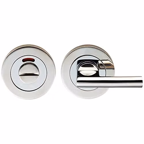 Loops Disabled Thumbturn Handle with Release and Indicator in Bright Stainless Steel