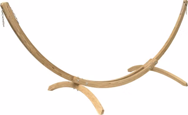 Amazonas Arcus Extra Large Rustic Larch Wooden Hammock Stand in Beige