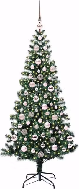 Berkfield Home Elegant Pre-lit Artificial Christmas Tree in Green, Height: 180 cm