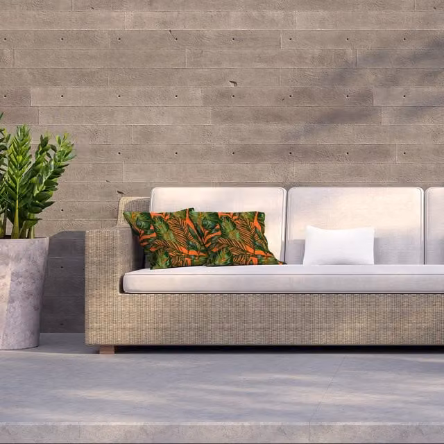 Benjamin Tate Design LTD Palms, Monstera and Passion Fruit Floral Outdoor Cushion, Green, W: 60 cm, D: 60 cm