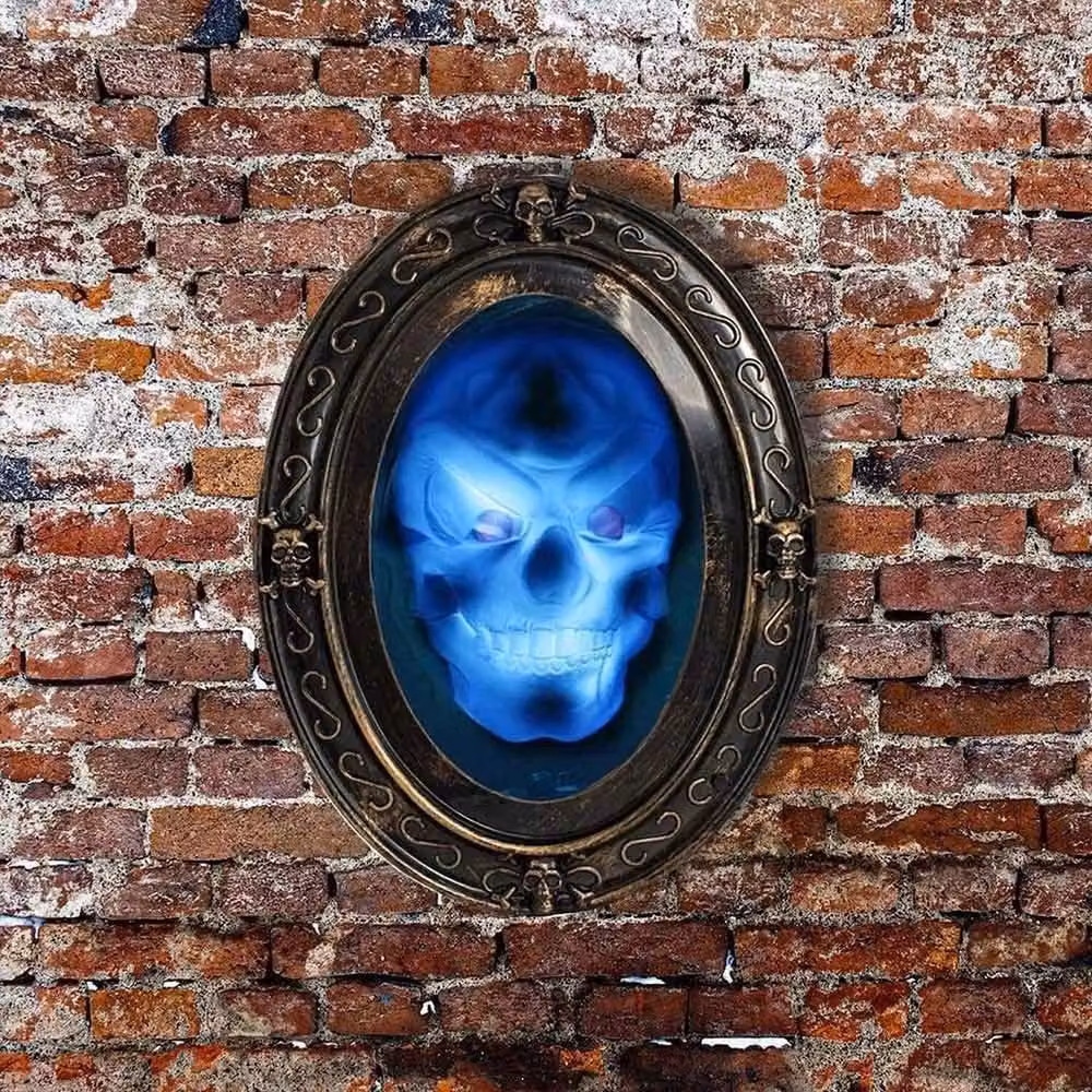 SPETLEK Halloween Haunted Mirror in Bronze with Motion and Sound Sensor, W 100 cm x H 60 cm – 2