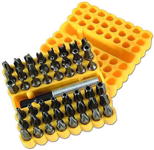 Laserliner 49pc Multi-purpose Screwdriver Bit Set, Yellow