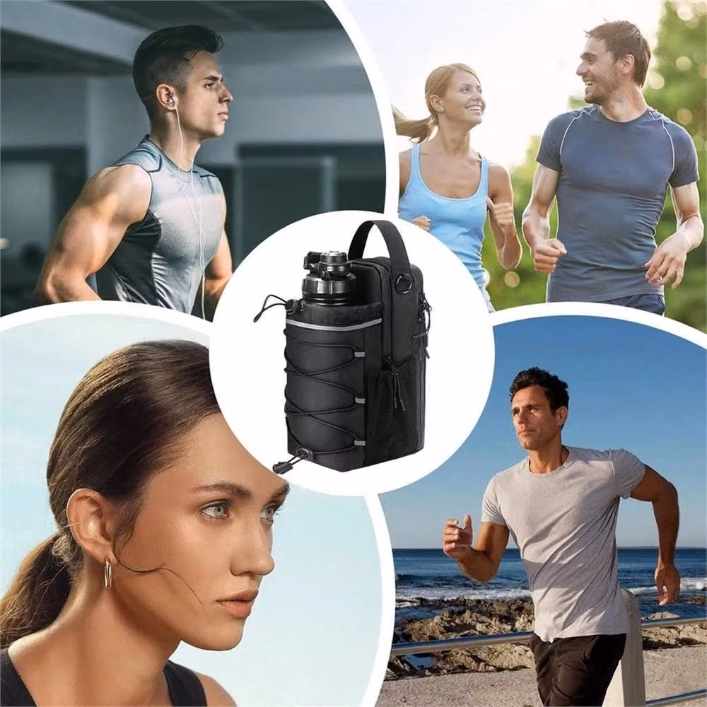 Havendro Magnetic Portable Fitness Water Bottle Bag in Black – 4