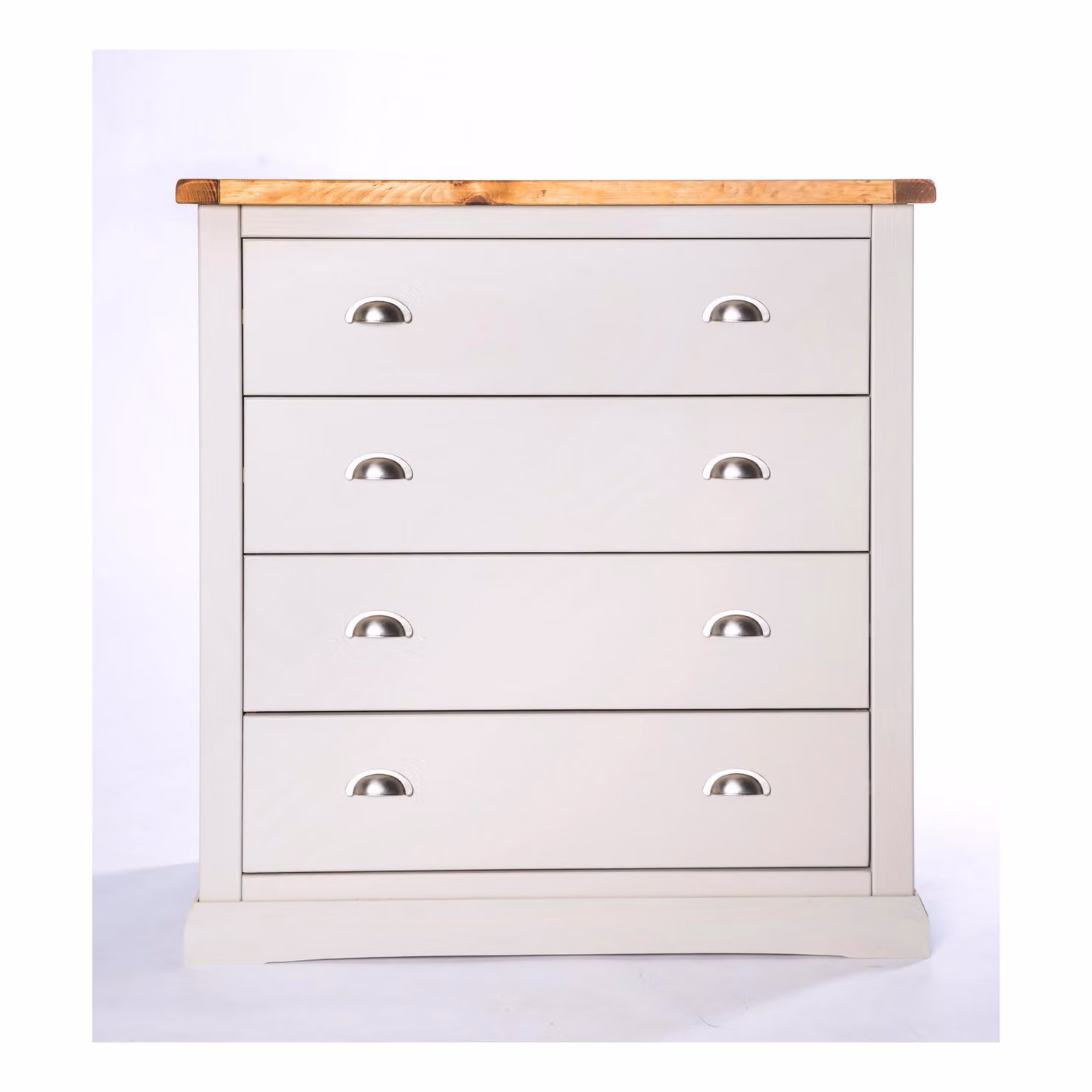Cabinet Bits Loreo 4 Drawer Chest of Drawers in Grey Pine with Chrome Handles – 2