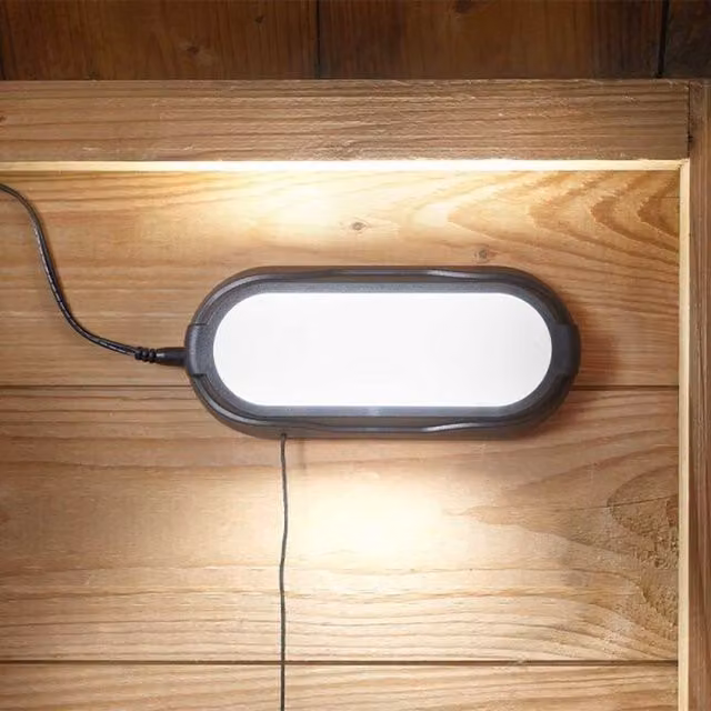 Garden Mile Solar LED Shed Light with Remote Control in Black
