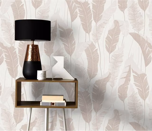 Erismann Pre-pasted Botanical Floral Wallpaper in Beige