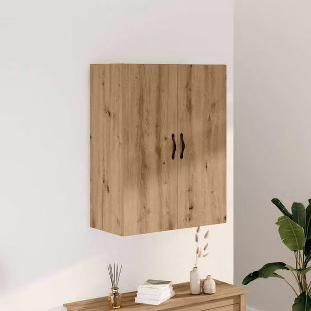 Berkfield Home Artisan Oak Wall Mounted Cabinet in Brown, W/D/H: 69.5 x 34 x 90 cm – 1
