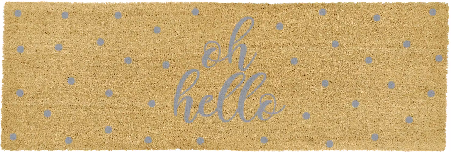 Artsy Mats Oh Hello Spotty Patio Doormat in Grey and Beige, W/D/H: 120 x 40 x 1 cm – 4