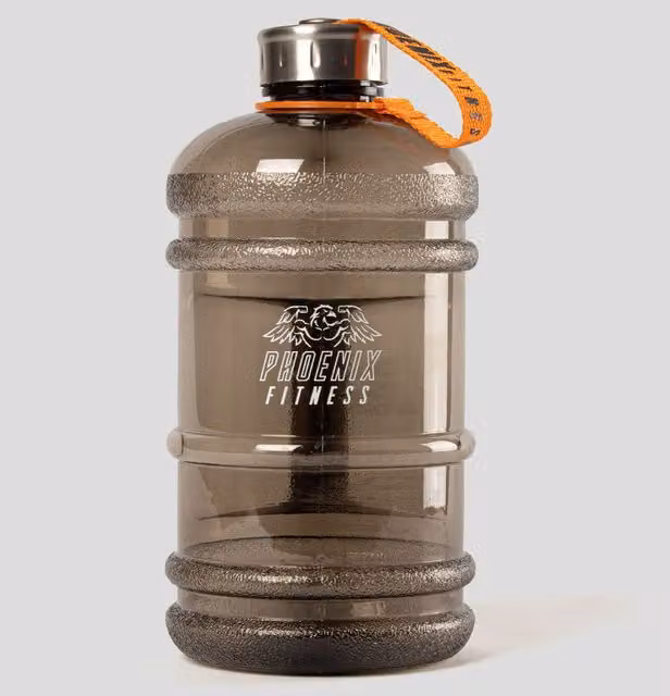 Phoenix Fitness 2L Leakproof Water Bottle with Carry Handle in Black or Grey – 1