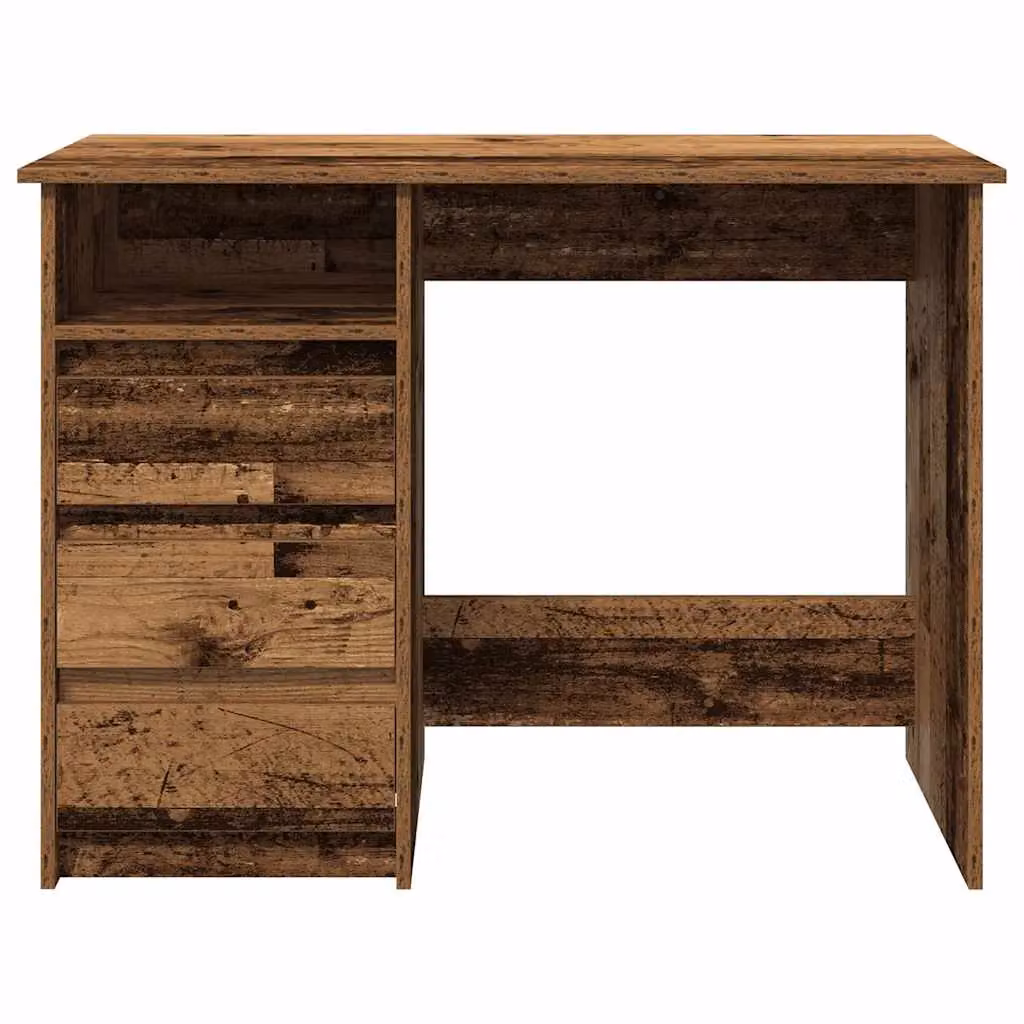 Berkfield Writing Desk in Brown Old Wood, W/D/H: 102 x 50 x 75 cm – 4