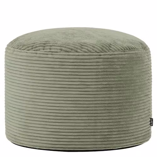 icon Milano Large Cord Bean Bag Footstool with Filling Included, Green – 1