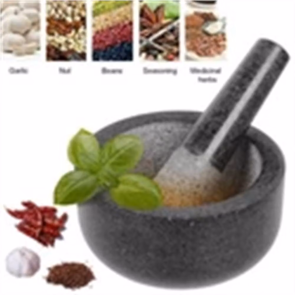 Nordara Large Marble Pestle and Mortar Set in Grey, Diameter: 100 cm – 2