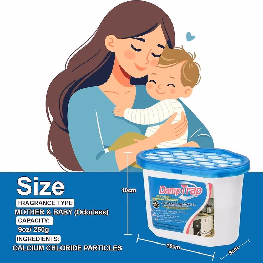 ATEK Disposable Dehumidifier Pack of 10, 500ml Blue Moisture Absorber and Condensation Remover – 4
