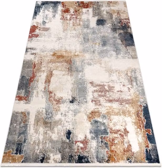 RugsX Distin Vintage Modern Rectangular Rug in White and Multicolour, W: 200 cm, D: 290 cm – 1