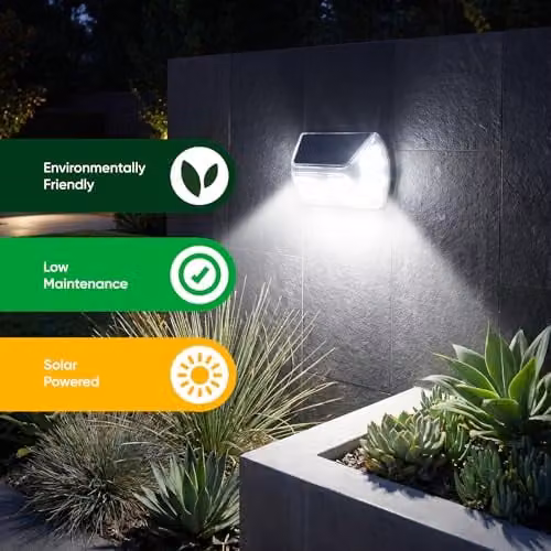Gardenwize Solar Powered LED Motion Sensor Wall Light in White and Transparent – 2
