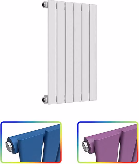 Lux Heat Flat Horizontal Coloured Steel Wall Mounted Radiator, Multicolour, W: 60.0 cm, H: 42.0 cm, D: 8.5 cm