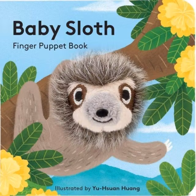 Chronicle Books Baby Sloth Finger Puppet Novelty Paper Book in Multicolour