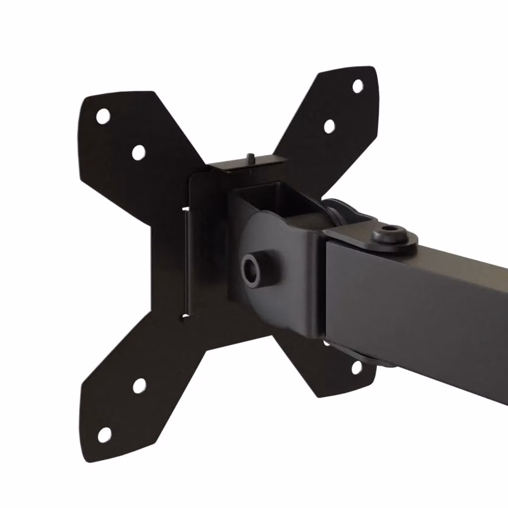 Berkfield Home Dual Monitor Stand in Black Steel with VESA 75/100 mm – 4