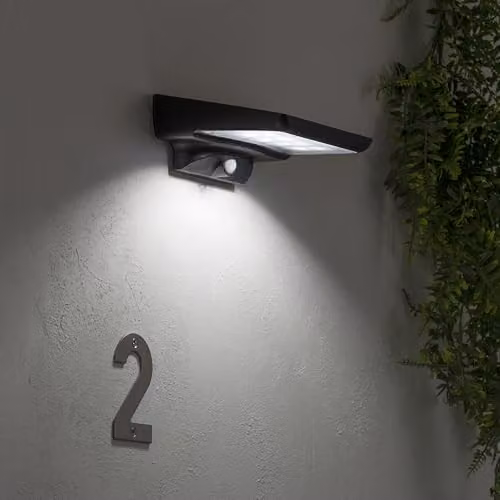FORLIGHT Netlighting Solar LED Outdoor Surface Mounted Wall Light Black IP44 with Motion and Dusk Sensors – 2