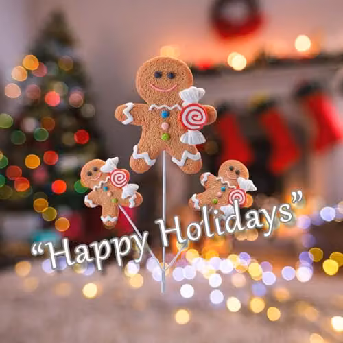 VFM e-Store Christmas Gingerbread Man Spray Festive Indoor Ornament, Brown, H 65 cm x W 20 cm x D 20 cm – 3