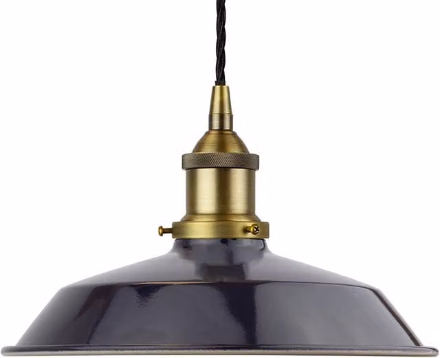 SE Home Trinity Metal Pendant Light in Blue and Gold/Brass
