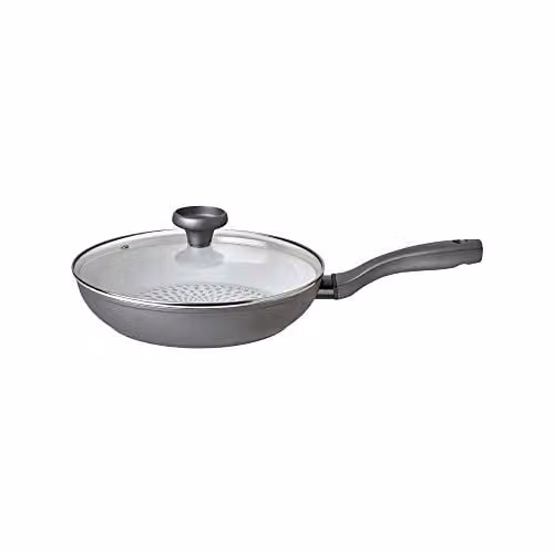 Prestige Earth Pan Ceramic Non Stick Frying Pan with Glass Lid, Grey, 28cm