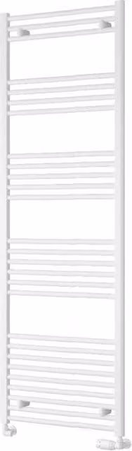 Bathroom Kingdom Capo White Straight Heated Towel Rail W: 60 cm, H: 180 cm