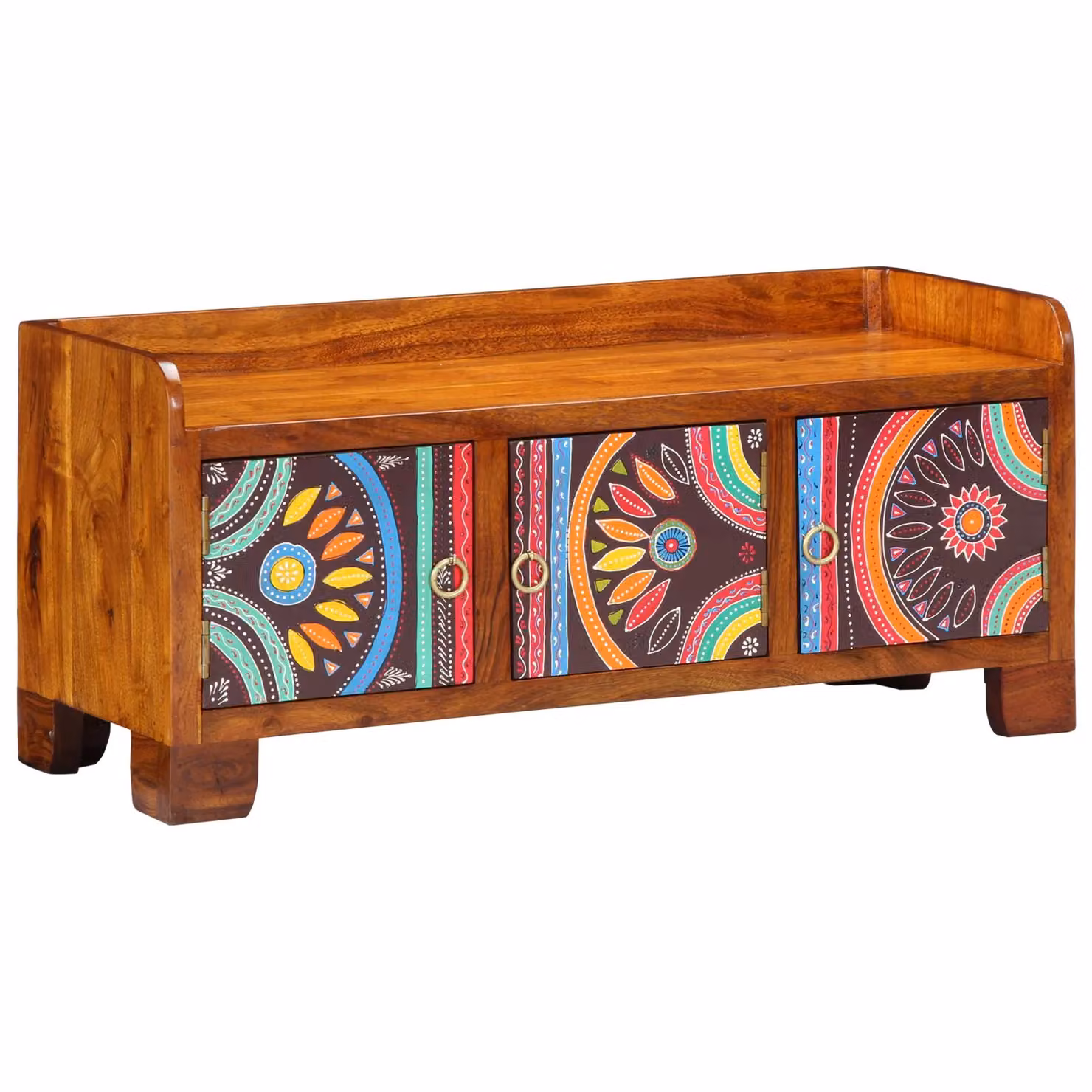 Berkfield Home Acacia and Mango Wood Shoe Bench, W/D/H: 90 x 35 x 40 cm – 2