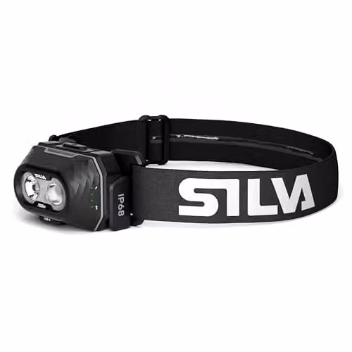 Silva Explore 5 LED Head Torch with 700 Lumens, USB-C Rechargeable, in Black with White, Red and Orange LEDs