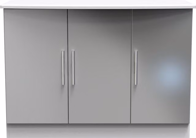 Ready Assembled 2 U Windsor 3 Door Sideboard in Grey
