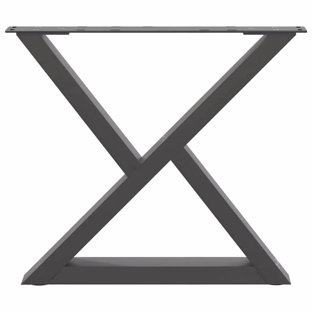 Berkfield Home Steel Coffee Table Legs, 2 Pieces, Anthracite, H: 42-43.3 cm x W: 50 cm – 4