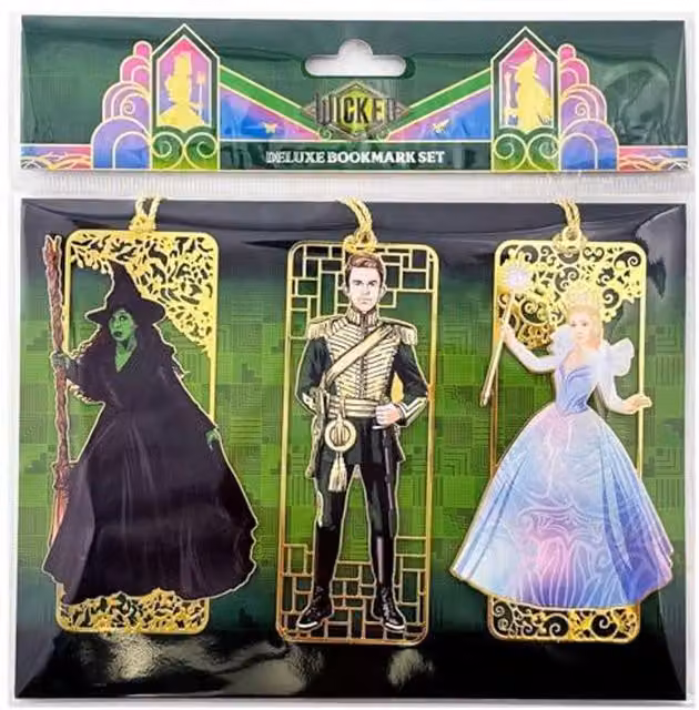 Insight Editions Wicked Deluxe Metal Bookmark Set of 3 in Multicolour