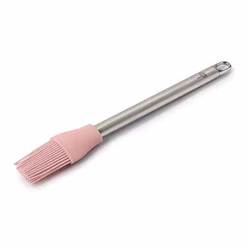 Zeal Silicone Pastry Basting Brush with Stainless Steel Handle, Pink – 1