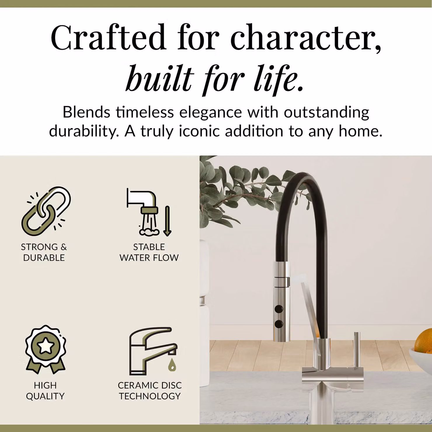 Balterley Rana Kitchen Mono Mixer Tap, Single Lever, Polished Chrome, Silver, H x W x D: 26.0 x 16.4 x 22.0 cm – 2