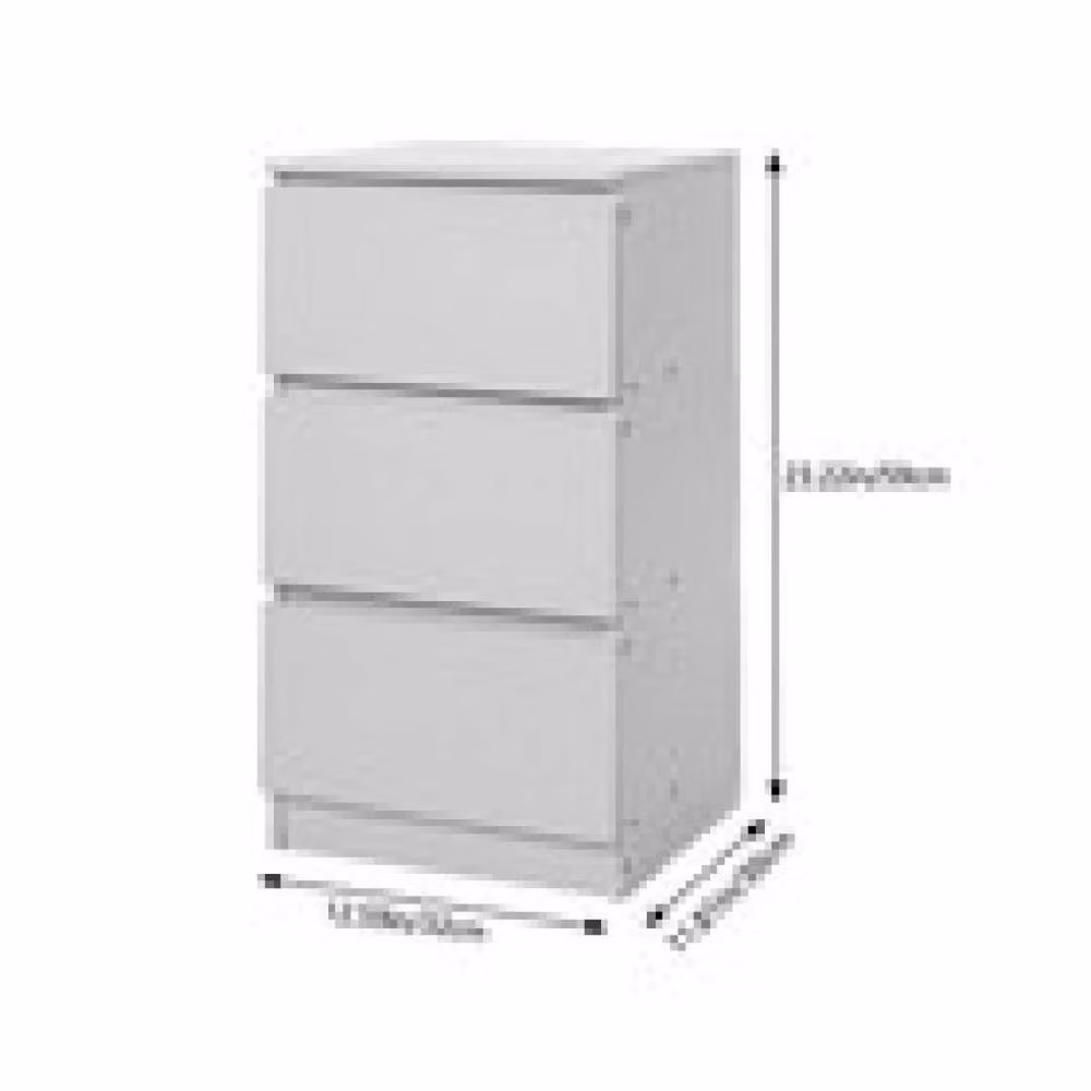 EONLION Modern White Matt Bedside Cabinet Nightstand, Width: 100 cm – 2