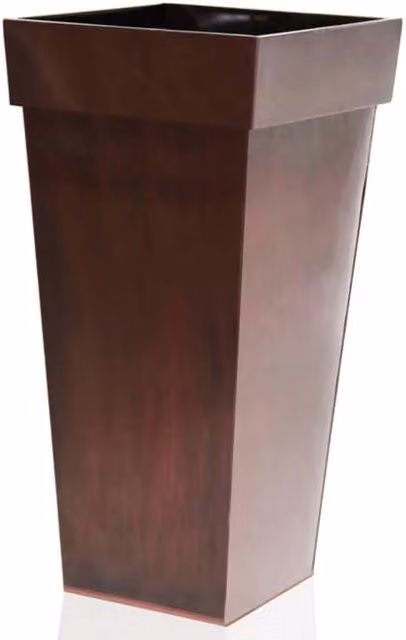 Primrose Brown Galvanised Steel Square Outdoor Planter Tub