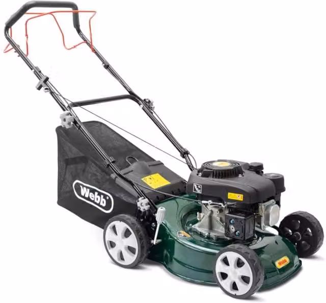 Webb Classic 41cm Self Propel Petrol Rotary Lawnmower in Green with 45L Collector – 1