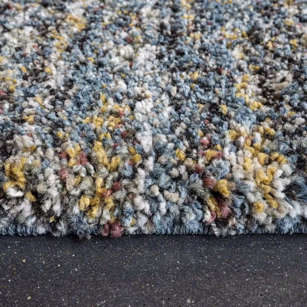The Rug Shop UK Blue Modern Abstract Machine Woven Easy Care Area Rug W: 240 cm, D: 340 cm – 2