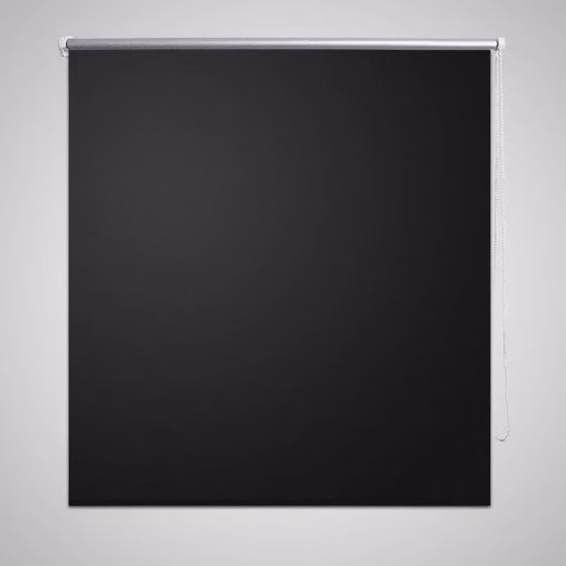 Berkfield Home Blackout Roller Blind, Black, W: 100 cm, H: 230 cm