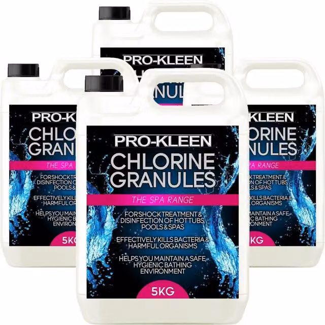ProKleen Stabilised Chlorine Granules for Hot Tubs, Spas and Pools, 4 x 5kg