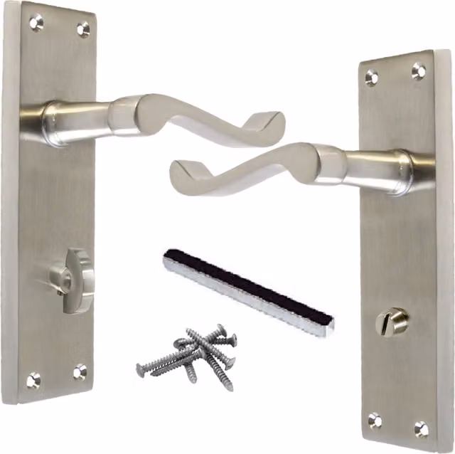 Betley Butterfly Brushed Silver Plate Door Handle
