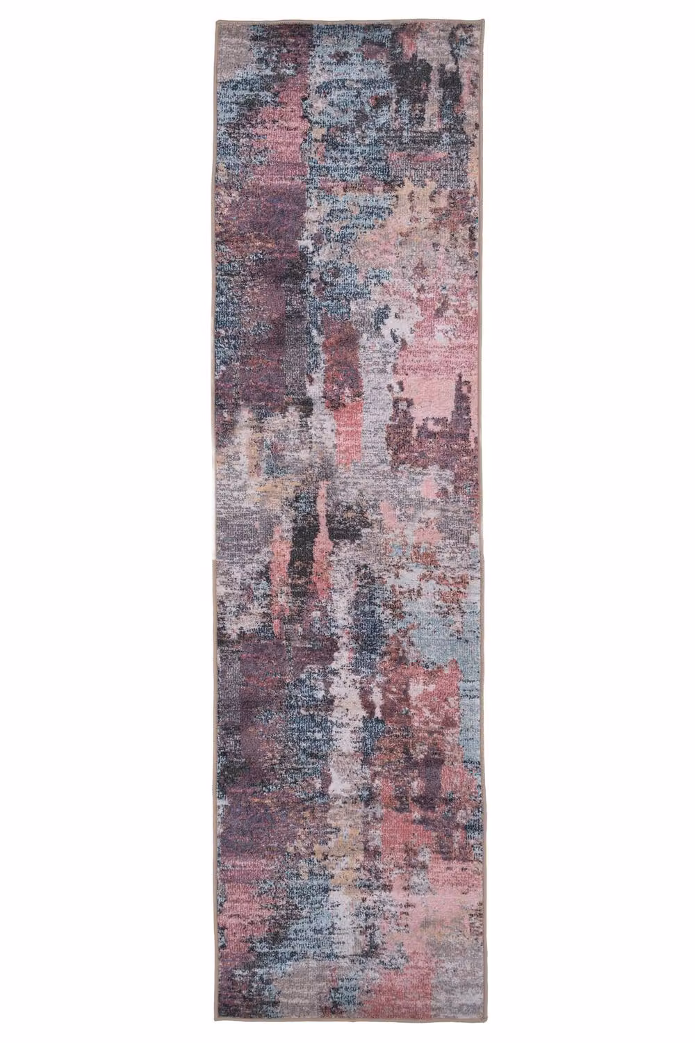 Kukoon Abstract Multi Colour Blue and Pink Machine Washable Soft Chenille Area Rug W: 280 cm, D: 380 cm – 6