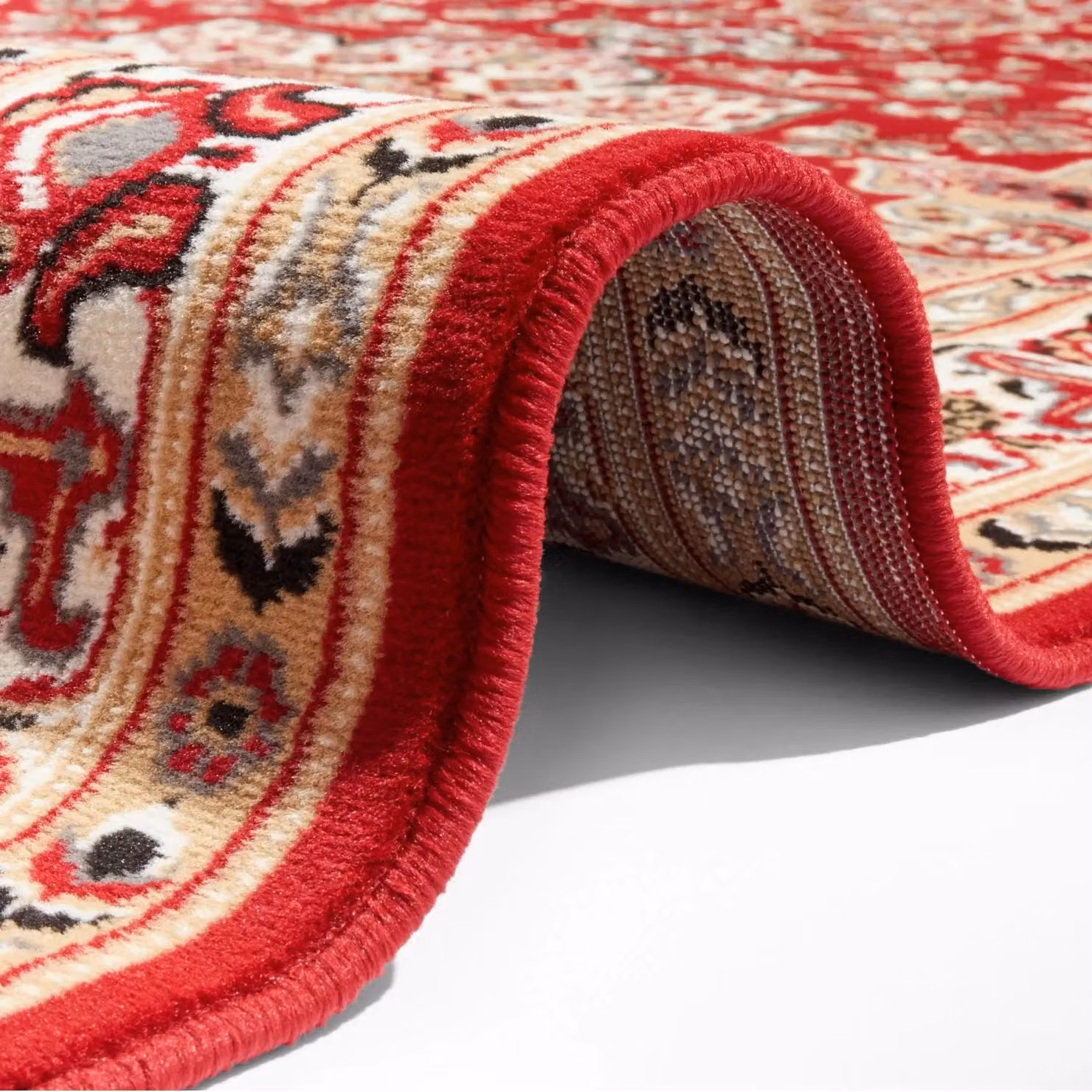THE RUGS Oriental Parun Tabriz Red Vintage Polypropylene Carpet W/D: 80 x 150 cm – 2