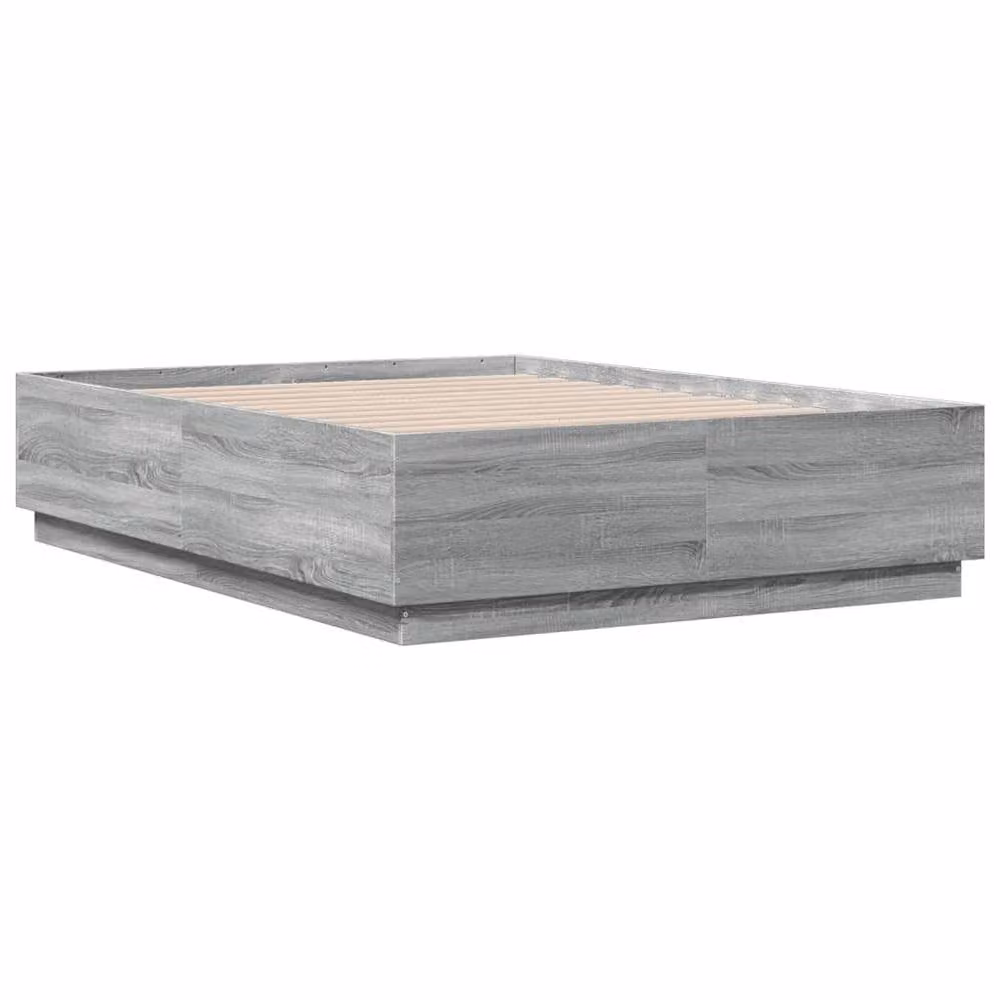 Berkfield Home Small Double Bed Frame in Grey Sonoma, W/D/H: 120 x 40 x 190 cm – 3